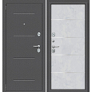 Дверь входная Porta R-2 104/П50 IMP-6 Антик серебро/Snow Art, 2 замка