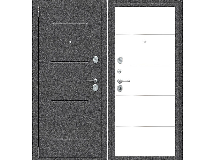 ДС Porta R-2 104/П50 Super White IMP-6/Антик Серебро 205*88 Левая
