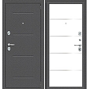 Дверь входная Porta R-2 104/П50 IMP-6 Антик серебро/Super White, 2 замка, с ночной задвижкой