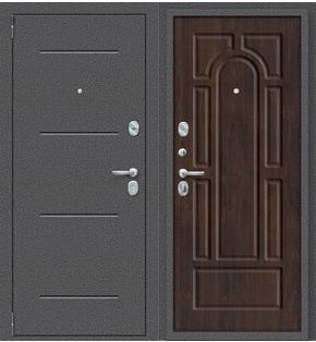 Дверь входная Porta R-2 104/П55 Антик серебро/Almon, 2 замка, с ночной задвижкой