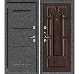 Дверь входная Porta R-2 104/П55 Антик серебро/Almon, 2 замка, с ночной задвижкой