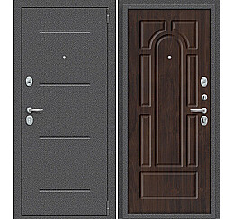 Дверь входная Porta R-2 104/П55 Антик серебро/Almon, 2 замка, с ночной задвижкой