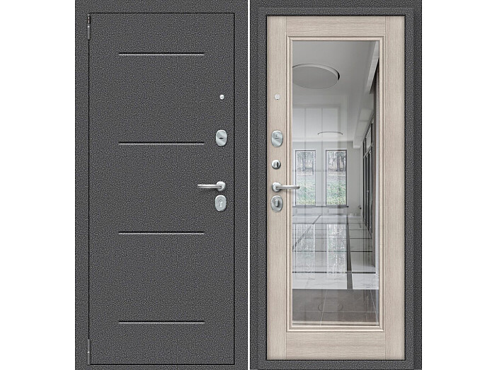 ДС Porta R-2 104/П61 Cappuccino Veralinga/Антик Серебро 205*88 Левая