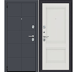 Дверь входная Porta R-3 10/K42 Graphite Pro/Alaska, 2 замка, с ночной задвижкой