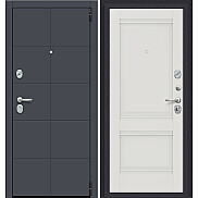 Дверь входная Porta R-3 10/K42 Graphite Pro/Alaska, 2 замка, с ночной задвижкой