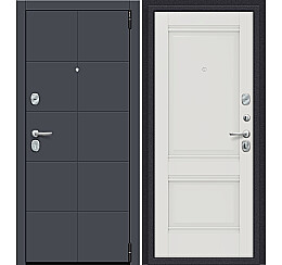 Дверь входная Porta R-3 10/K42 Graphite Pro/Alaska, 2 замка, с ночной задвижкой