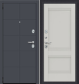 Дверь входная Porta R-3 10/K42 Graphite Pro/Nardo Grey, 2 замка