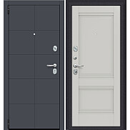 Дверь входная Porta R-3 10/K42 Graphite Pro/Nardo Grey, 2 замка, с ночной задвижкой