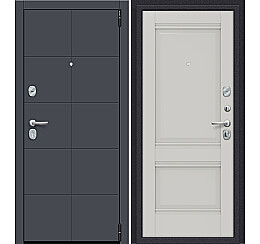 Дверь входная Porta R-3 10/K42 Graphite Pro/Nardo Grey, 2 замка, с ночной задвижкой