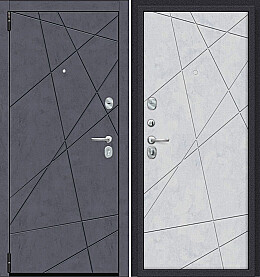 Дверь входная Porta R-3 15/15 Graphite Art/Snow Art, 2 замка