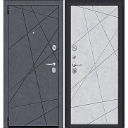 Дверь входная Porta R-3 15/15 Graphite Art/Snow Art, 2 замка, с ночной задвижкой