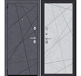 Дверь входная Porta R-3 15/15 Graphite Art/Snow Art, 2 замка, с ночной задвижкой