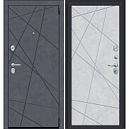 Дверь входная Porta R-3 15/15 Graphite Art/Snow Art, 2 замка, с ночной задвижкой