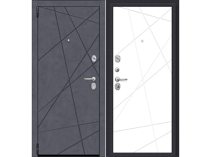 ДС Porta R-3 15/15 Graphite Art/Super White/Лунный камень 205*88 Левая