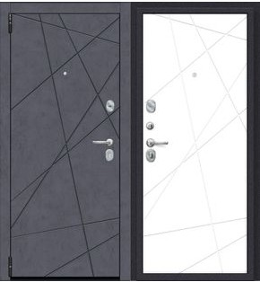 Дверь входная Porta R-3 15/15 Graphite Art/Super White, 2 замка, с ночной задвижкой