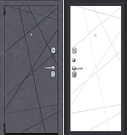 Дверь входная Porta R-3 15/15 Graphite Art/Super White, 2 замка