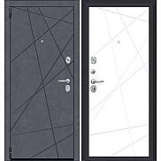 Дверь входная Porta R-3 15/15 Graphite Art/Super White, 2 замка, с ночной задвижкой