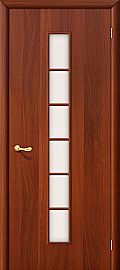 Ламинированная межкомнатная дверь "2С" Итальянский орех остекление белое матовое