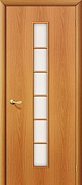 Ламинированная межкомнатная дверь "2С" Миланский орех остекление белое матовое