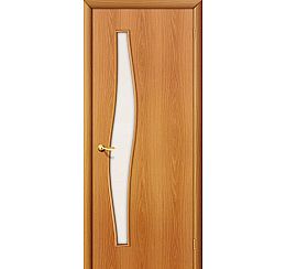 Ламинированная межкомнатная дверь "6С" Миланский орех остекление белое матовое