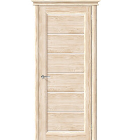 Дверь межкомнатная М2 Массив, Под покраску, остекленная, сатинат белый, царговая