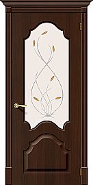 Дверь межкомнатная из ПВХ "Скинни-33" П-33 (Венге) остекление художественное