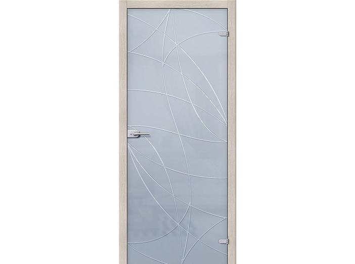 Дверь СТ-1 Аврора Сатинато Белое 200*60 (врезка под ID:134,600)
