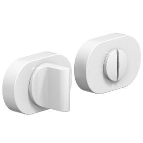 Фиксатор на овальной розетке «System R015W6» Матовый белый