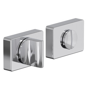 Фиксатор на прямоугольной розетке «System R015W6» Хром