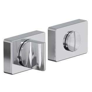 Фиксатор на прямоугольной розетке «System R015W6» Хром