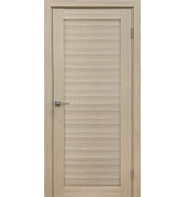 Дверь межкомнатная Х-1 Экошпон, Кремовая лиственница, глухая, царговая