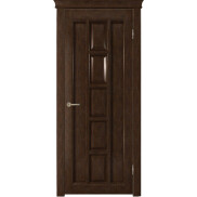 Дверь межкомнатная Квадра Шпонированные Тон каштан, глухая, каркасно-щитовая