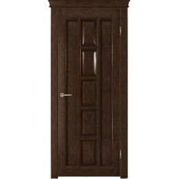 Дверь межкомнатная Квадра Шпонированные Тон каштан, глухая, каркасно-щитовая