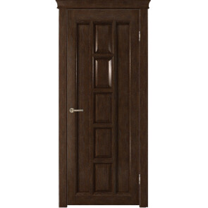 Дверь межкомнатная Квадра Шпонированные Тон каштан, глухая, каркасно-щитовая