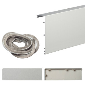 Маскировочная планка для стеклянной двери Серебро