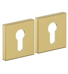 Накладка цилиндровая на квадратной розетке Bravo AS-3CL Sgold