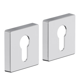 Накладка цилиндровая на квадратной  розетке Bravo System R011Y Хром