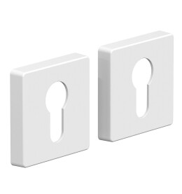 Накладка цилиндровая на квадратной  розетке Bravo System R011Y МатБелый