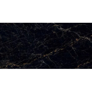 Нирвана Блэк Керамогранит черный 60х120 полированный