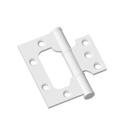 Петля без врезки стальная 2BB 75*63*2,5 W Белый (универс.)