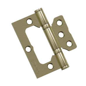 Петля без врезки стальная Bravo F-4-2BB 75*64*2,5 AB Бронза (универс.)