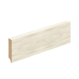 Плинтус Nordic Oak Белый Экошпон 2400х70х16 мм