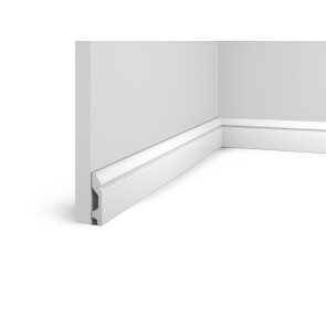 Плинтус HI WOOD полистирол белый 59x13