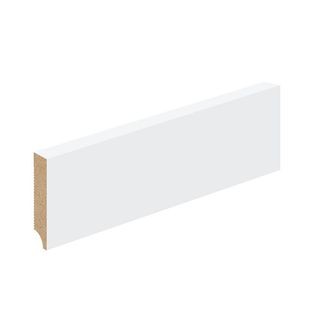 Плинтус bravo ПЭТ white silk 70x16