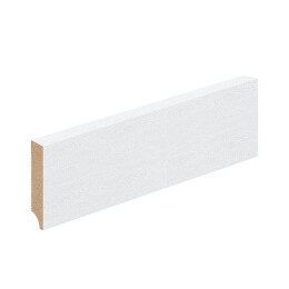 Плинтус White Silkwood Светлый ПЭТ 2400х70х16 мм