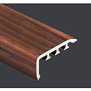 Порог- угол под дюбель Cezar ПВХ ламинированный 30мм*14мм*1,8м орех