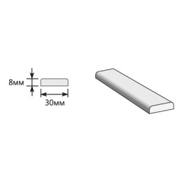 Притворная планка ЭКО Snow Veralinga МДФ 2000*30*8