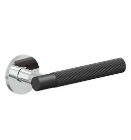 Ручка на круглой розетке Bravo AR-503 Chrome/SBlack (алюм.)