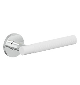 Ручка на круглой розетке Bravo AR-503 Chrome/SWhite (алюм.)