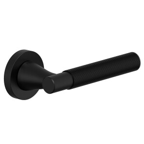 Ручка на круглой розетке System Proton-L SB Матовый Черный